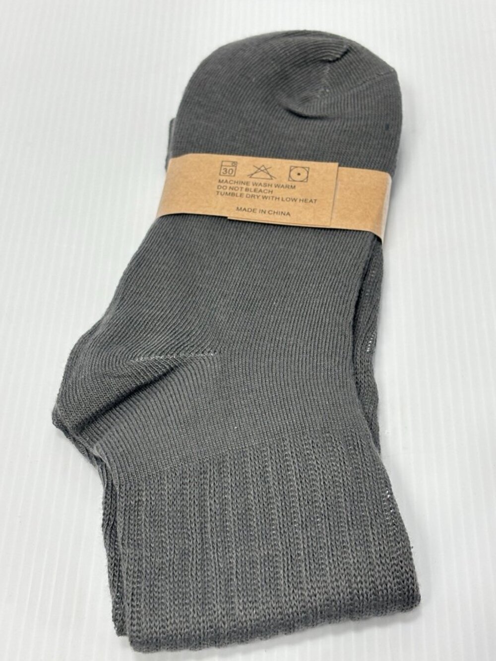 Fashion Boutique Women's Ribbed Crew Socks Gray Soft Stretch New